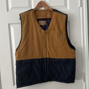 Lugz NY Lug Co Vintage Mens Vest XXL Full Zip Two Tone 90s Puffer Vest
